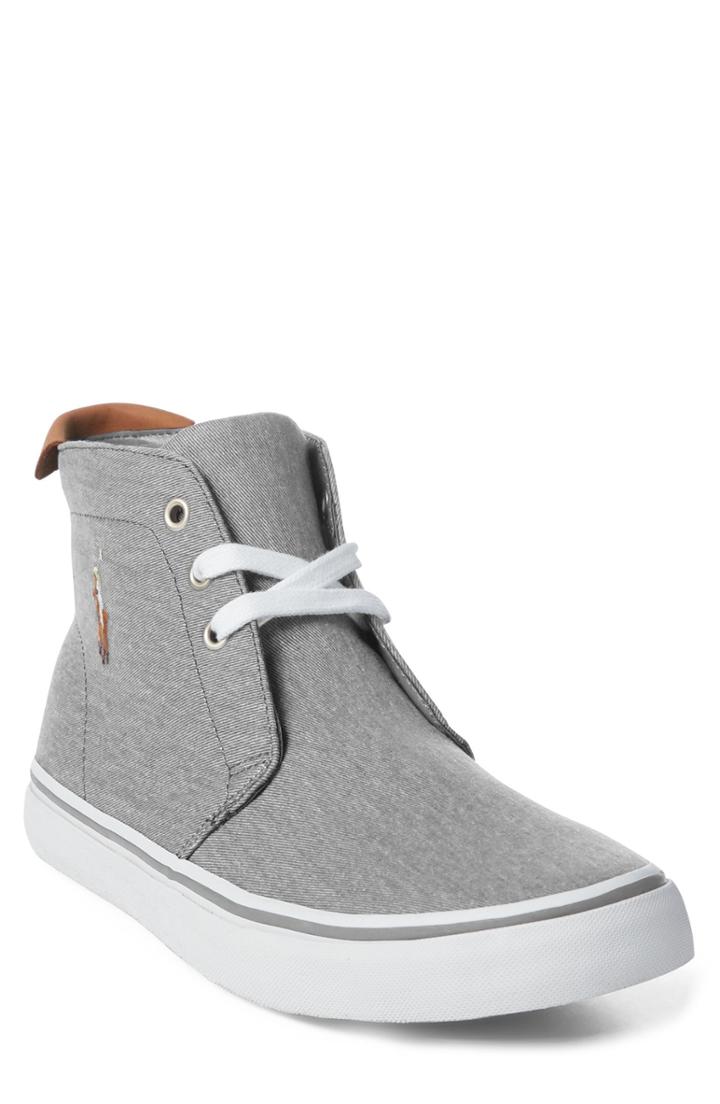 Men's Polo Ralph Lauren Talin Embroidered Sneaker Boot(men) D - Grey
