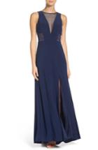 Women's Morgan & Co. Illusion Gown /10 - Blue