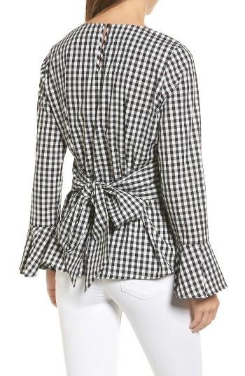 Women's Pleione Tie Back Wrap Blouse - Black