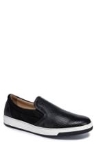 Men's Bugatchi Cinque Terre Woven Slip-on Sneaker .5 M - Black