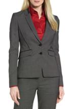 Petite Women's Boss Jelisana Stretch Wool Suit Jacket P - Grey