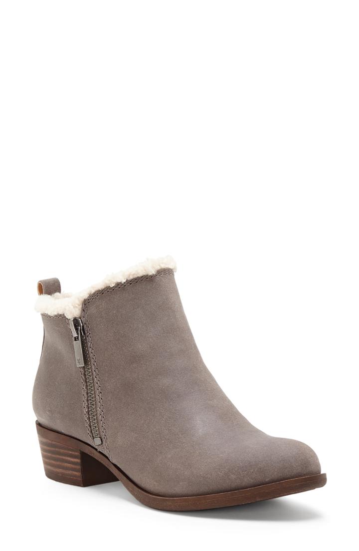 Women's Lucky Brand Basel Faux Fur Lining Bootie M - Metallic