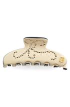 Alexandre De Paris Crystal Swirl Hair Clip, Size - Beige