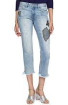 Women's Sanctuary Heartbreaker Patched Slim Boyfriend Jeans