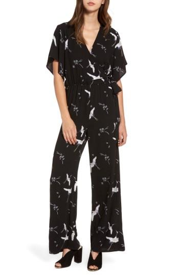 Women's Leith Kimono Wrap Jumpsuit - Black