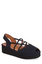 Women's L'amour Des Pieds Adelais Platform Wedge Sandal .5 M - Blue