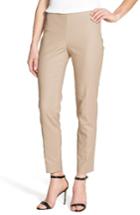 Women's Vince Camuto Side Zip Double Weave Stretch Cotton Pants - Brown
