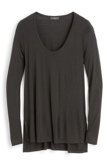 Women's J.crew Drapey Tunic - Black