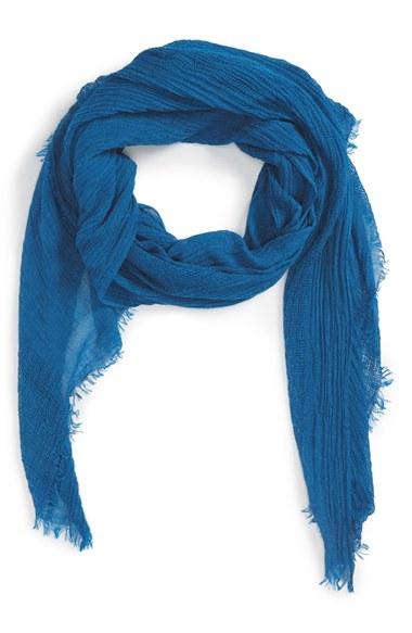 Women's Hinge Open Stitch Panel Wrap, Size - Blue