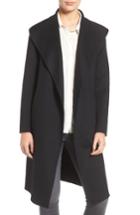 Women's Mackage Belted Long Wool Coat - Black