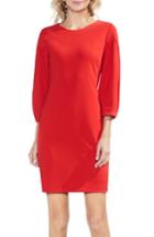 Women's Vince Camuto Bubble Sleeve Stretch Crepe Ponte Dress - Red
