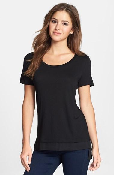 Caslon Chiffon Trim High/low Tee