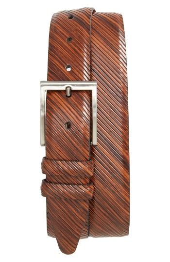 Men's Nordstrom Men's Shop Stripe Leather Belt