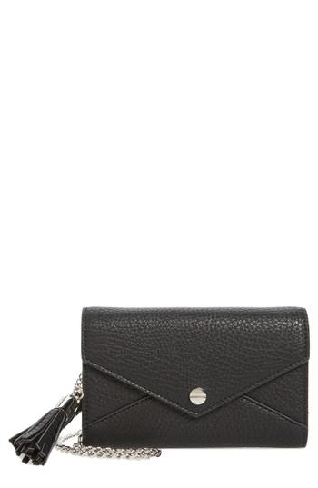 Mali + Lili Tassel Convertible Faux Leather Envelope Clutch -