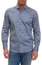 Men's Robert Graham Zander Tailored Fit Sport Shirt - Grey