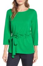 Women's Halogen Gathered Waist Tie Top Tunic - Green