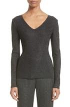 Women's St. John Collection Engineered Rib Sparkle Knit Sweater