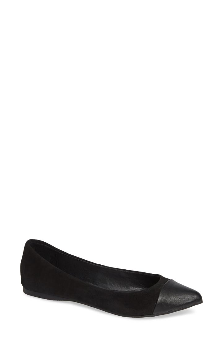 Women's Steve Madden Delancy Flat .5 M - Black