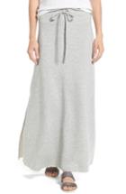 Women's Caslon Drawstring Knit Maxi Skirt - Grey
