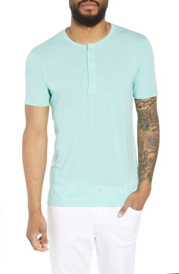 Men's Goodlife Triblend Split Hem Henley - Blue/green