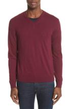 Men's Burberry Randolf Cashmere & Cotton Sweater - Red