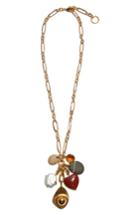 Women's Lizzie Fortunato Ravello Pearl & Stone Charm Necklace