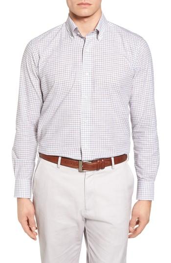 Men's Peter Millar Collection Moon Valley Chambray Sport Shirt - Brown