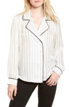Women's Socialite Double Breasted Pajama Top - White