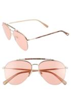 Women's D'blanc X Amuse Society The Last 58mm Aviator Sunglasses - Rattlesnake/ Persimmon