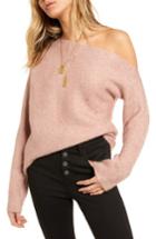 Women's Treasure & Bond One-shoulder Ribbed Sweater - Pink