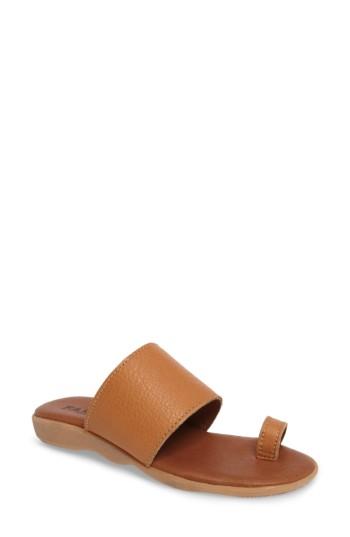 Women's Famolare Band & Deliver Toe Loop Slide Sandal M - Brown
