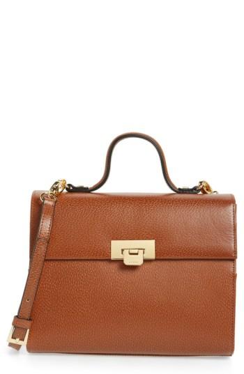 Lodis Medium Bree Leather Top Handle Satchel -