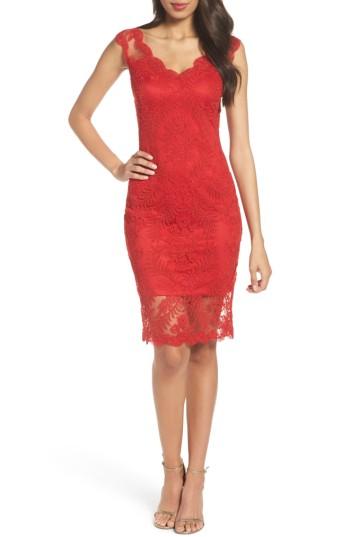 Women's Tadashi Shoji Corded Tulle Sheath Dress