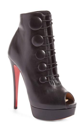 Women's Christian Louboutin Lady Booton Bootie Us / 37eu - Black