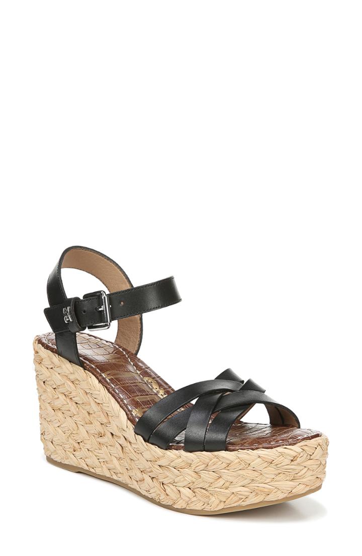 Women's Sam Edelman Darline Platform Wedge Sandal M - Black