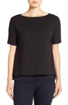 Women's Eileen Fisher Bateau Neck Stretch Ponte Top