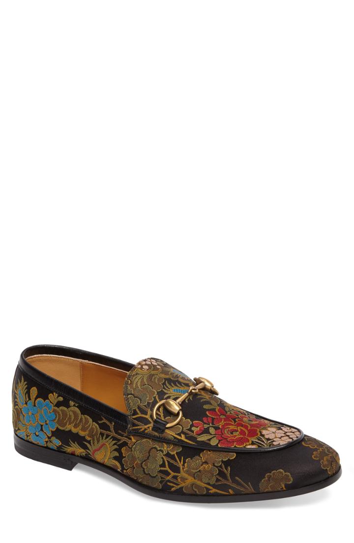 Men's Gucci Jordaan Jacquard Loafer Us / 9uk - Black