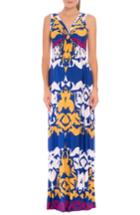 Women's Olian 'ellie' Print Maternity Maxi Dress - Blue