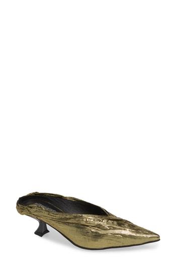 Women's Jeffrey Campbell Theresa Kitten Heel Mule M - Metallic