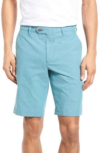 Men's Ted Baker London Mustsho Micro Check Shorts - Blue/green
