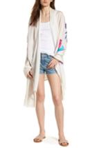 Women's Wander By Virginia Wolf Wrap Yourself In Positive Vibes Scarf, Size - Grey