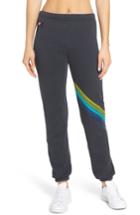 Women's Aviator Nation Chevron Stripe Sweatpants - Grey