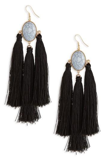 Women's Bp. Marbled Bead & Tassel Earrings