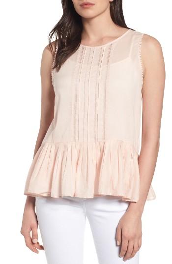 Women's Velvet By Graham & Spencer Cotton Voile Peplum Blouse
