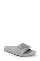 Women's Badgley Mischka Horton Crystal Embellished Sandal .5 M - Blue