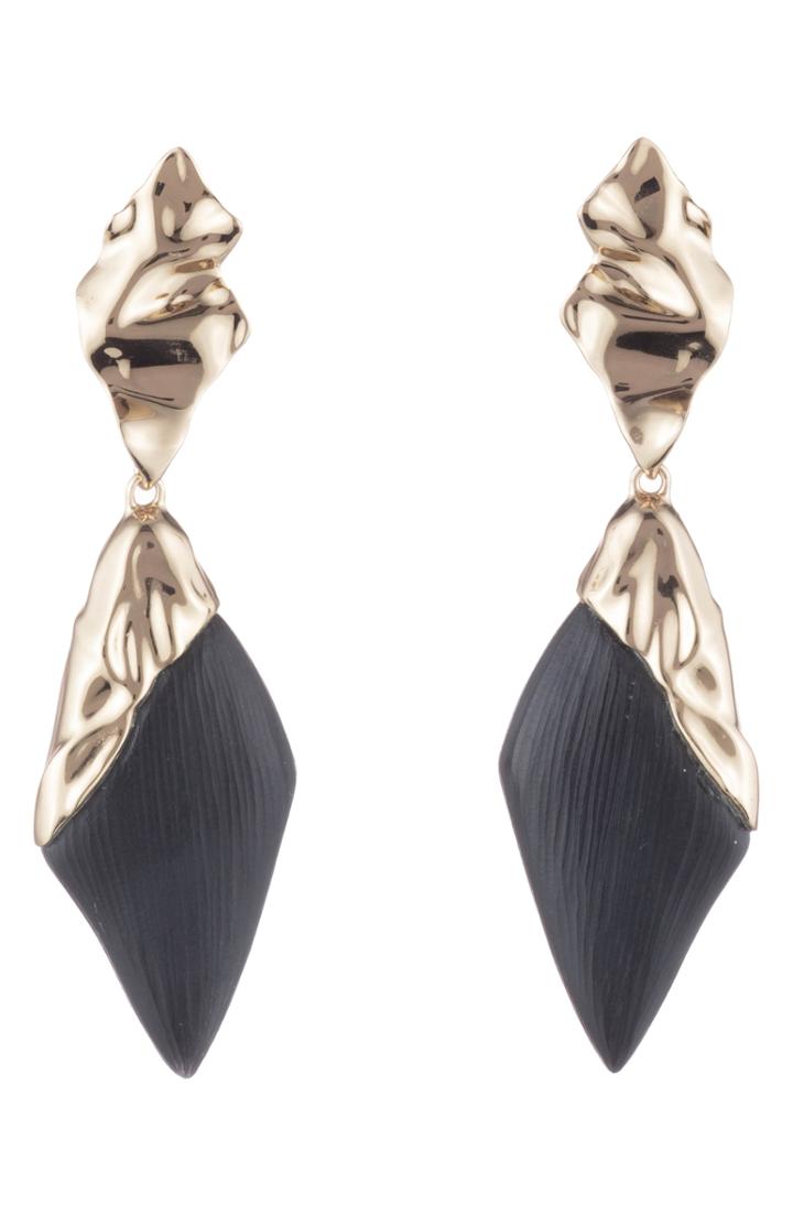 Women's Alexis Bittar Retro Gold Collection Crumpled Gold Drop Earrings