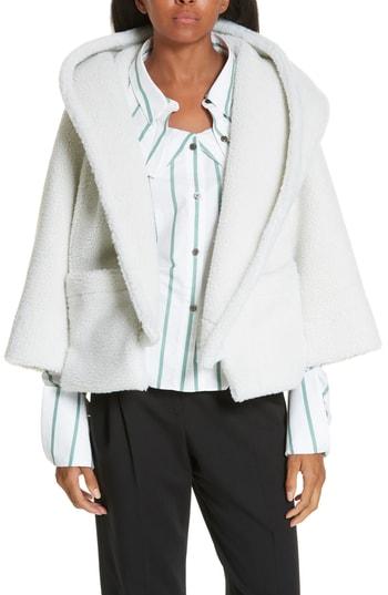 Women's Ji Oh Crop Faux Shearling Hoodie Coat