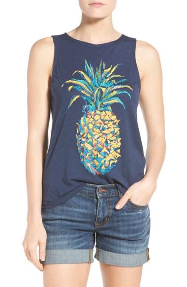 Women's Lucky Brand Pineapple Graphic Tank