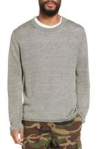 Men's Vince Slim Fit Linen Crewneck Sweater - Grey