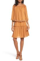 Women's See By Chloe Pleated Popover Dress - Brown